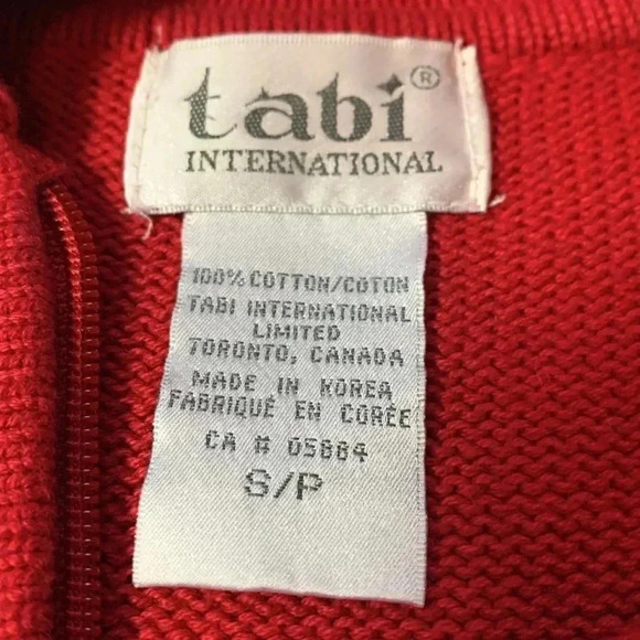 Vintage Tabi Cable Knit Front Zipper Sweater, 100% cotton - Picture 6 of 7